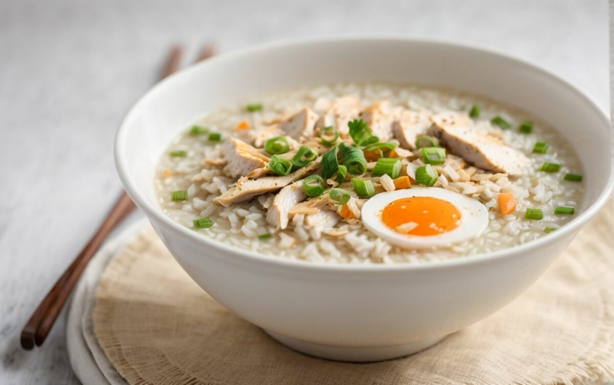 Chicken congee rice porridge