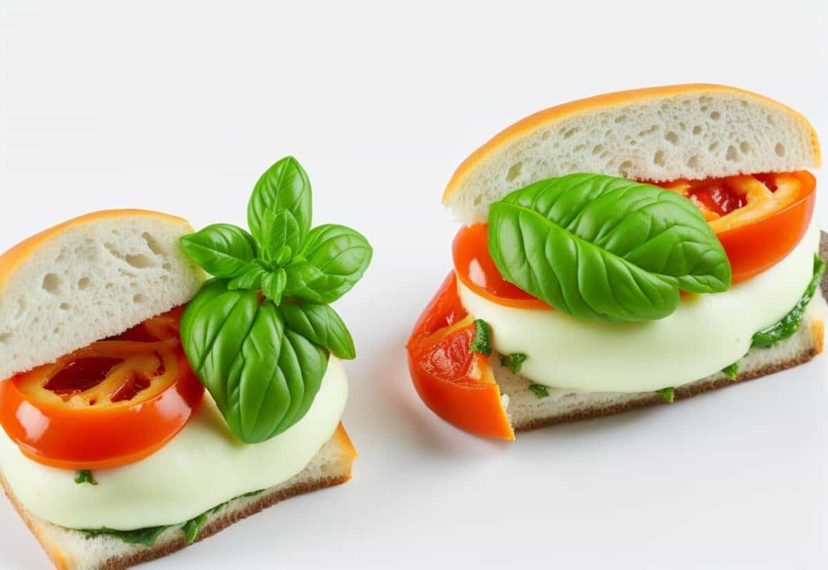 Gourmet sandwiches like mozzarella and pesto