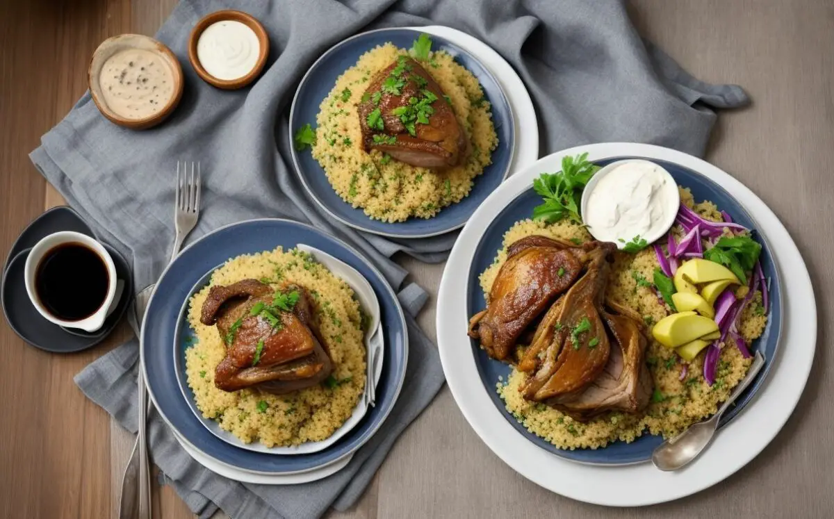 Slow roasted lamb shoulder with Moroccan couscous